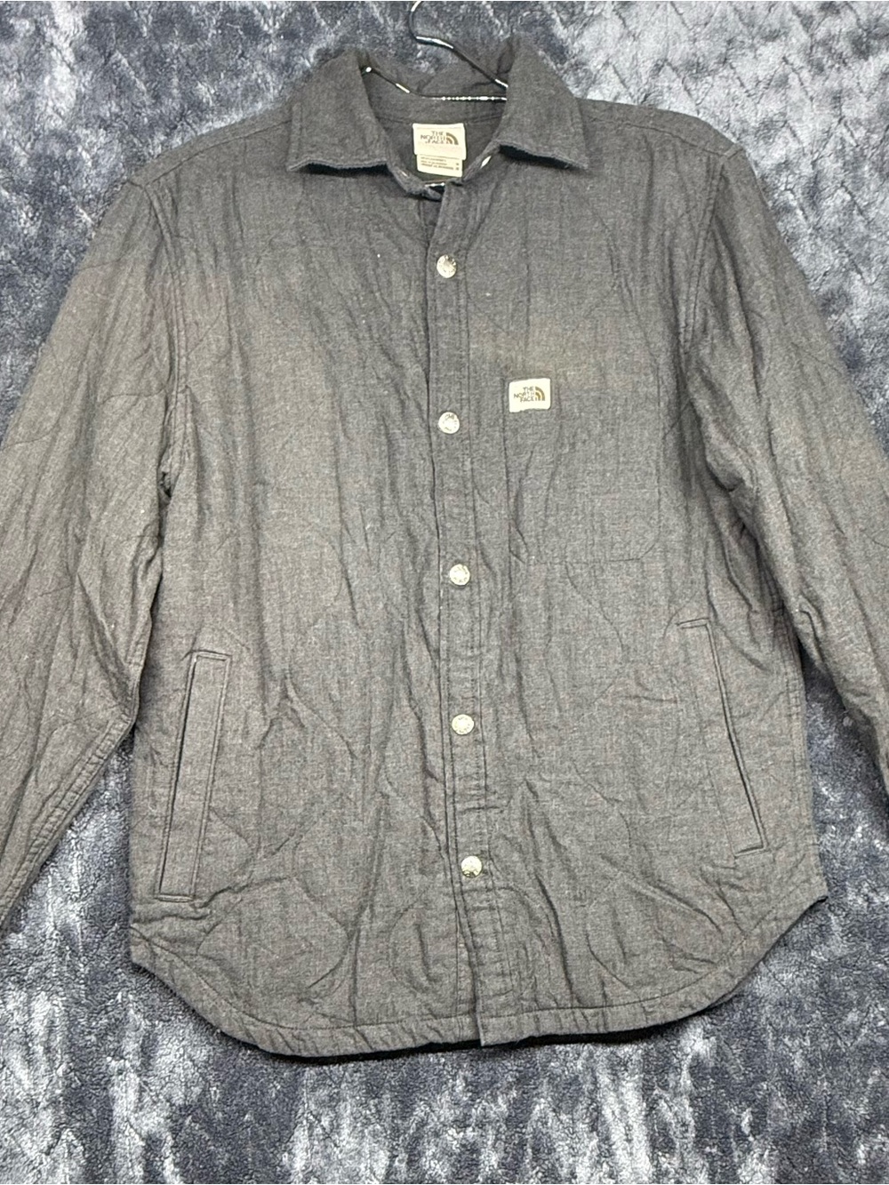 The North Face Quilted Button-Up Jacket - Gray